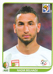 Nadir Belhadj Algeria samolepka Panini World Cup 2010 #225